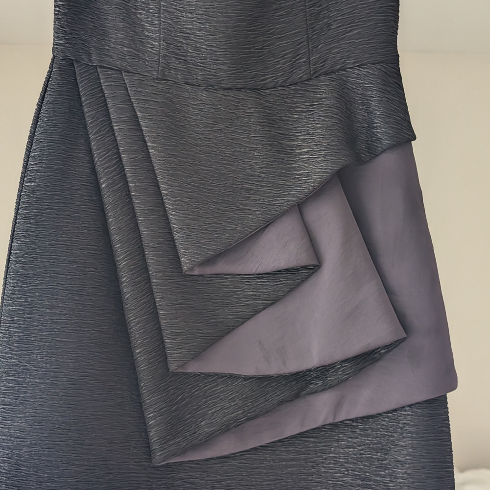 Bcbgeneration Black Asymmetrical Ruffled Straples… - image 3